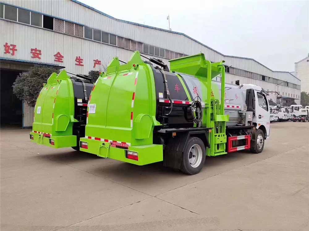 国六8方东风D7 餐厨垃圾车 方罐